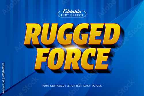 Rugged Force Editable Text Effect - Strong Bold Typography for Impact and Energy Design