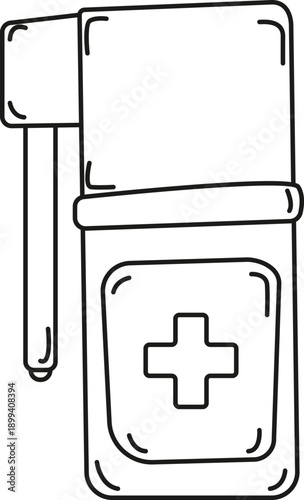 Throat Spray Doodle Icon