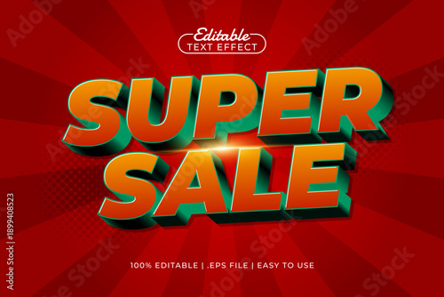 Super Sale Editable Text Effect - Bold Promo Typography for Discount and Marketing Design