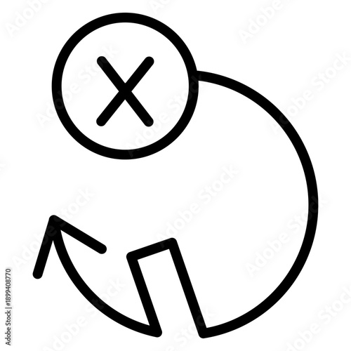 Non Conformance Vector Line Icon Design