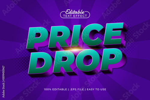 Price Drop Editable Text Effect - Bold Promo Typography for Discount and Marketing Design
