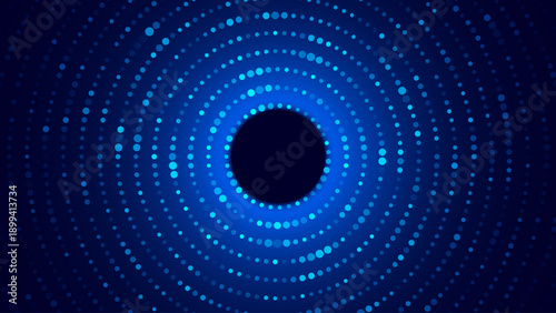 Digital Eye Iris Particles. Computer Vision AI Concept. Abstract Science Technology Illustration. Technology Big Data Neural Network Background Concept. Vector Illustration.