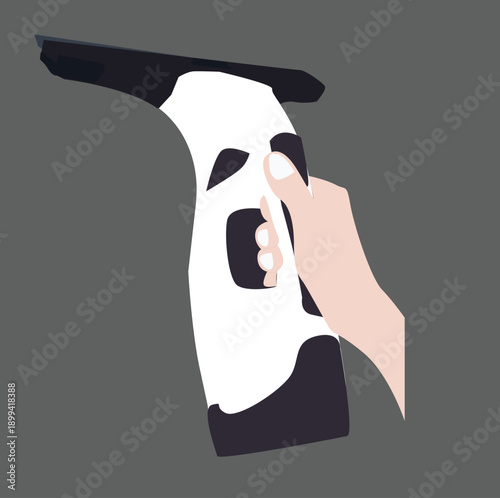 vacuum cleaner for window glass. Cordless window cleaner vector 
