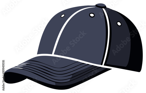 Dark Blue Baseball Cap Front View
