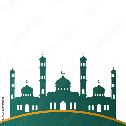 Modern Islamic Mosque Footer