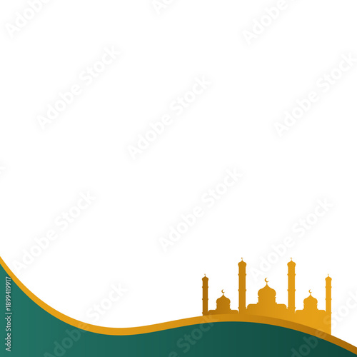 Modern Islamic Mosque Footer