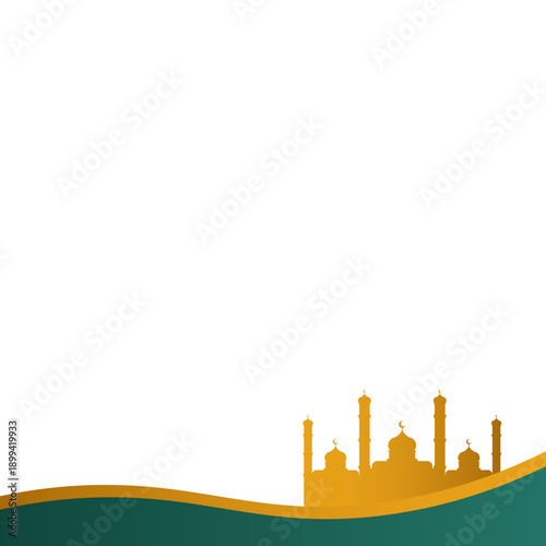 Modern Islamic Mosque Footer