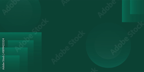 Overlapping Green Circles with Gradient Background, Abstract Des