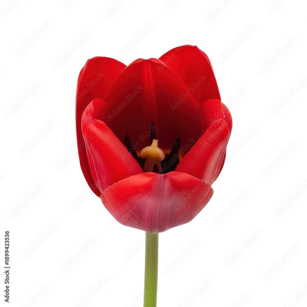 custom made wallpaper toronto digitalRed Tulip Flower Macro Isolated Black Background