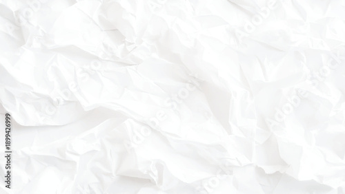 Blank white crumpled and creased paper poster texture background