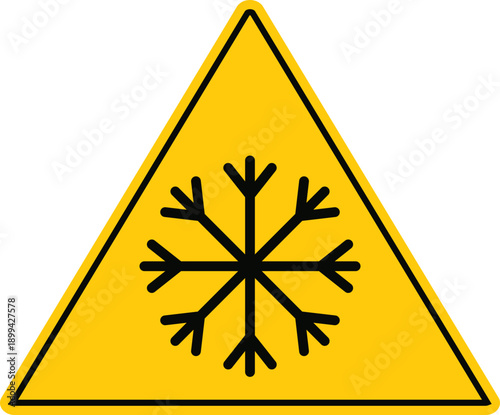 Snow/Ice Extreme Cold Warning Road Traffic signage,