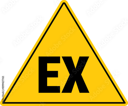 Explosive Atmosphere Area Traffic Sign, Warning Road Symbol Street Safety