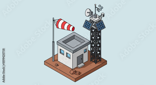 Weather Station with Anemometer and Sensors.