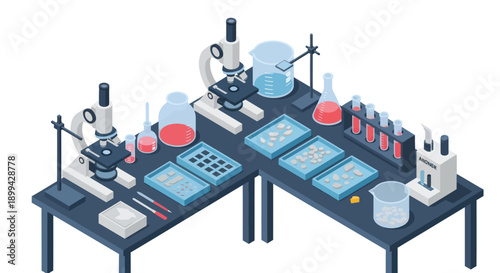 Laboratory Equipment and Scientific Instruments Setup.