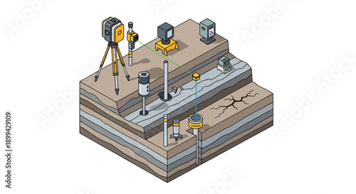 Isometric Illustration of Oil Refinery Process.