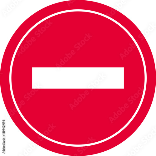 No Entry Traffic Sign, Prohibition Road Symbol Street Warning
