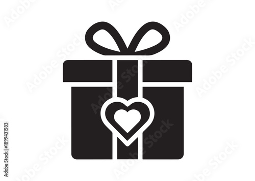 Loyalty Gift Icon, Editable Solid Vector Illustration