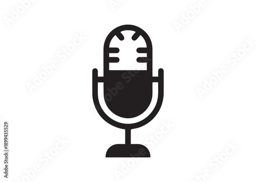 Podcast Icon, Editable Solid Vector Illustration