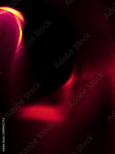 Abstract background featuring intense crimson and deep black tones with swirling circular lens flare elements creating a mysterious dark energy effect