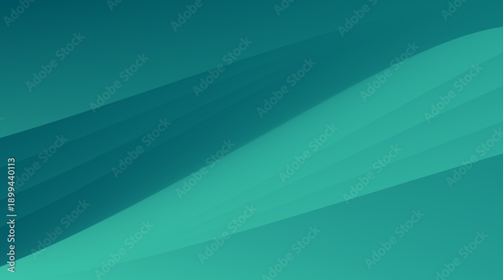 Obraz premium Elegant abstract background featuring deep teal and turquoise flowing waves. Minimalist curved layers create a sophisticated, professional, and calm aesthetic perfect for modern digital designs.