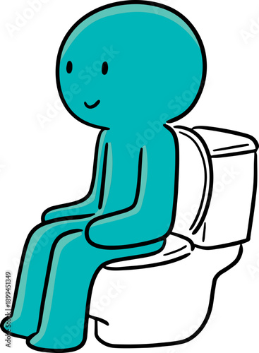 man use flush toilet