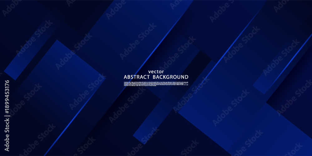 Fototapeta premium Luxurious blue abstract patterned overlapping background. Simple overlapping square theme with thin lines, modern background concept. Vector eps10
