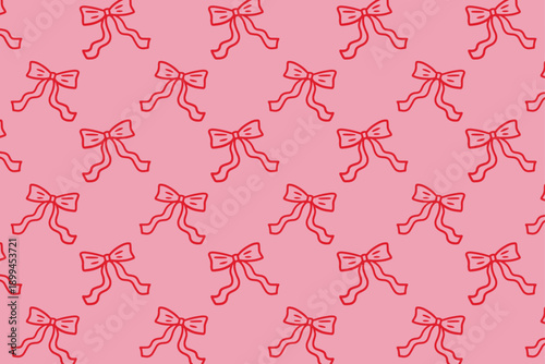 手描きのリボンの背景イラスト