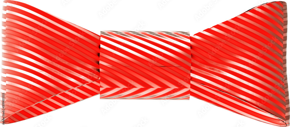 Fototapeta premium 3D Red Ribbon Bow Tie High Quality Isolated 