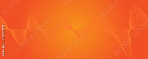 Vector abstract background with dynamic orange waves, lines and particles. eps10