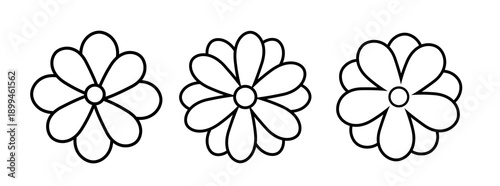 Simple flower coloring page outlines for kids.
Cute hand-drawn flower outline clipart.
Easy flower coloring templates.svg.
