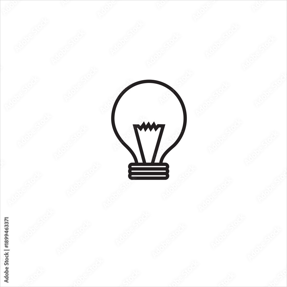 Obraz premium light bulb vector icon on a white background