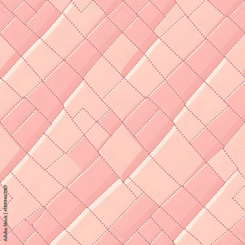 Naklejka premium Seamless pixel art quilted diamond fabric pattern
