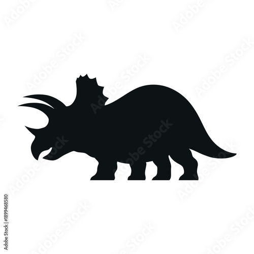 Dinosaur Triceratops silhouettes .eps