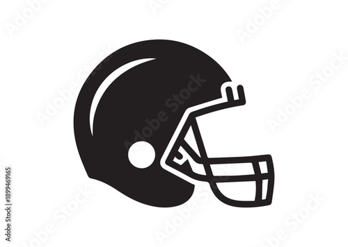 American football helmet Icon, Editable Solid Vector Illustration