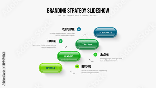 Creative Innovation Slide Template Vector Illustration. Investor Proposal 4 Step Diagram Presentation Layout. Project Insight Four Element Infographic Frame Design.