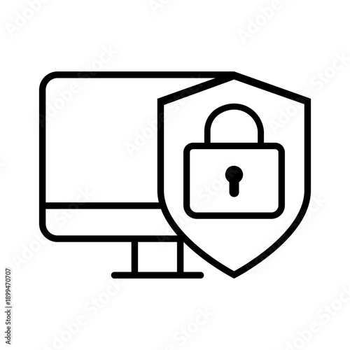 Firewall vector icon. Cybersecurity Illustration sign. Computer antivirus symbol. Data protection logo.