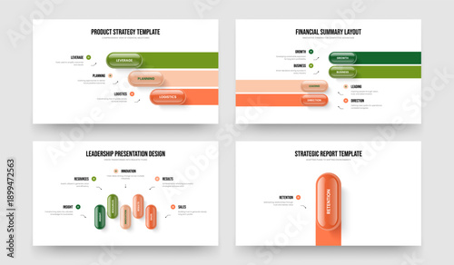 Project Insight 3 4 5 1 Option Infographic Frame Template Collection. Modern Briefing Three Four Five One Element Diagram Slide Design Vector Illustration Bundle.
