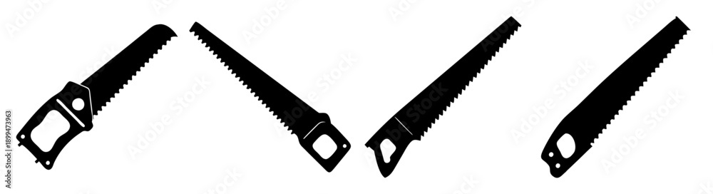 Obraz premium Three black pruning shears tools isolated on white background for gardening and plant care cutting