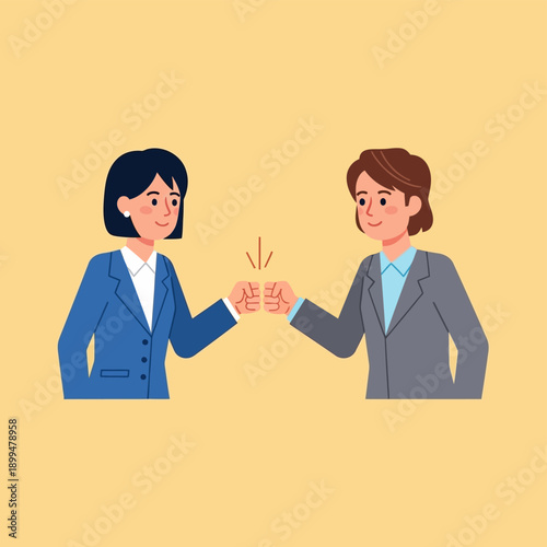 Two Business People Shaking Hands Together.