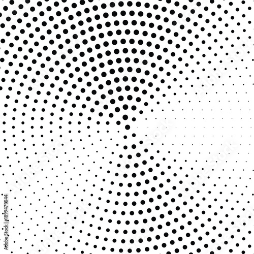 Halftones Gradient. Dotted Circle Background. Vector illustration