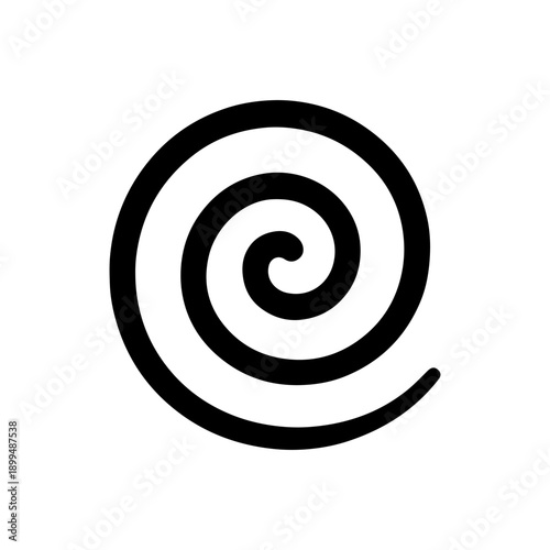 black Spiral icon design. illustration isolated on white background