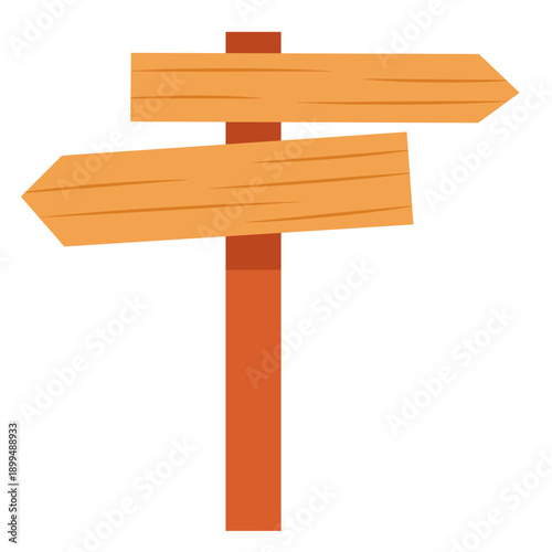 Wooden Signpost Illustration