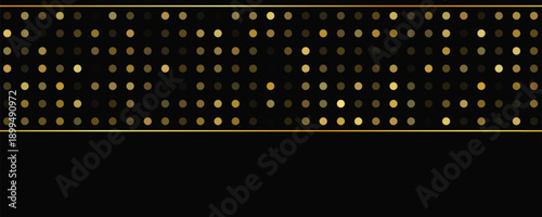 Dark background with golden lines and glittering dots