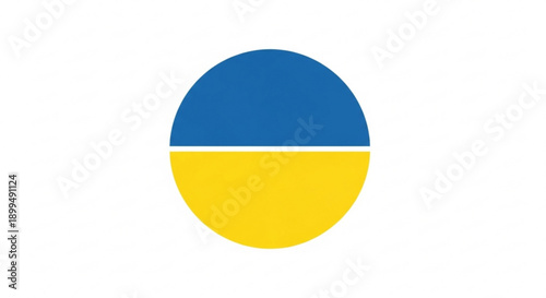 Ukrainian flag symbol blue and yellow circle national emblem patriotism unity eastern european country cultural icon logo graphic design element european symbol