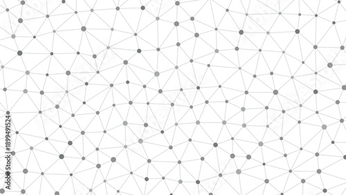 Abstract white mesh network with gray dots and lines