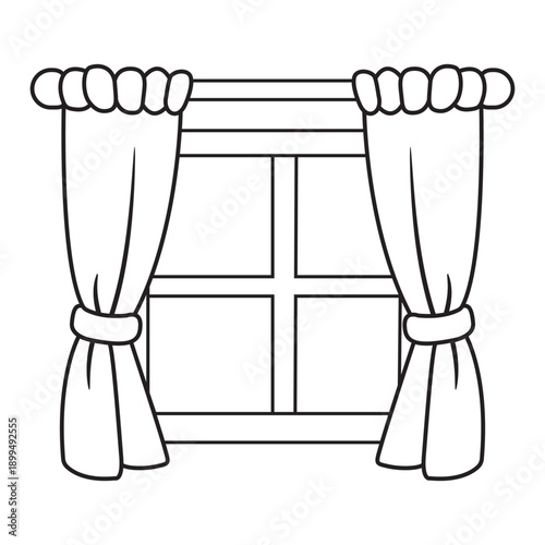 window home furnishing outline frame