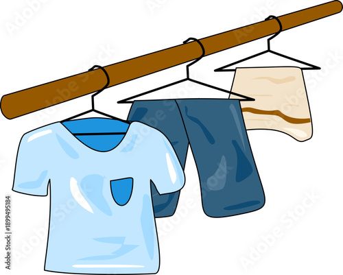 Vector Illustration of Laundry Set