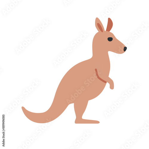 Kangaroo Emoji Icon – Australian Marsupial Animal Vector Illustration