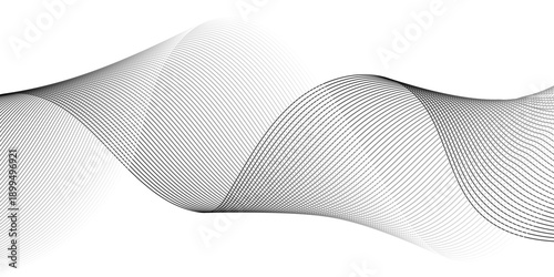 Abstract curve technology lien waves. Background lines wave abstract stripe design. White background, mesh abstract, vector blurred soft blend color background .
