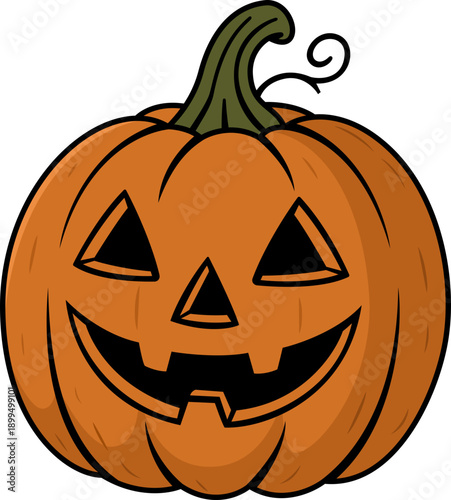 Halloween jack-o’-lantern cartoon character